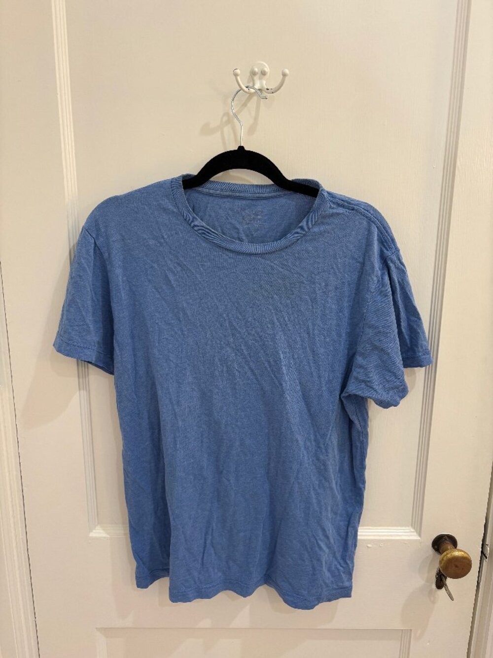 Men's Light Blue J Crew Cotton Crew-Neck Short Sleeve Tee, Size S, GUC